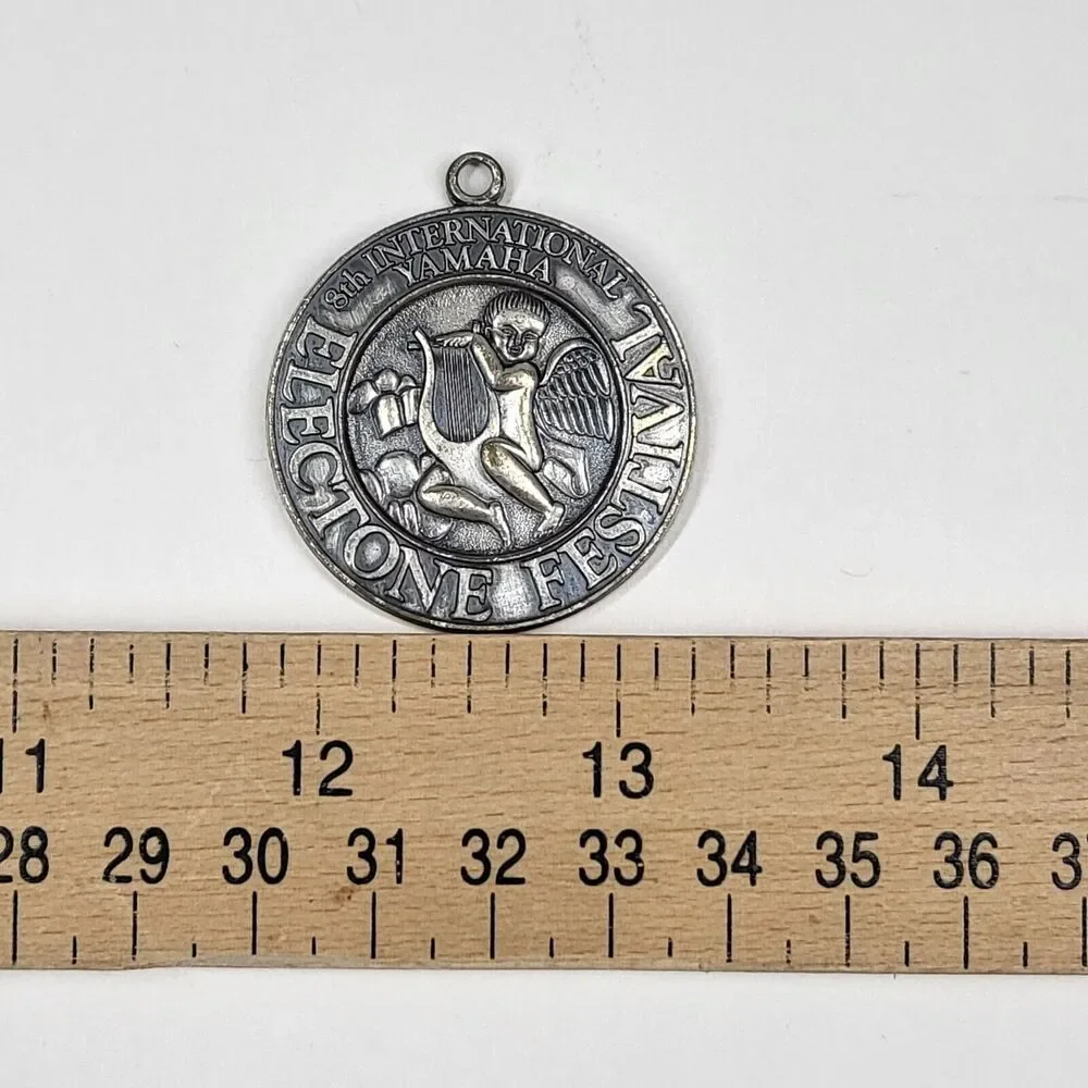1971 8th International Yamaha Electone Festival Medal Pendant w/Box Vintage